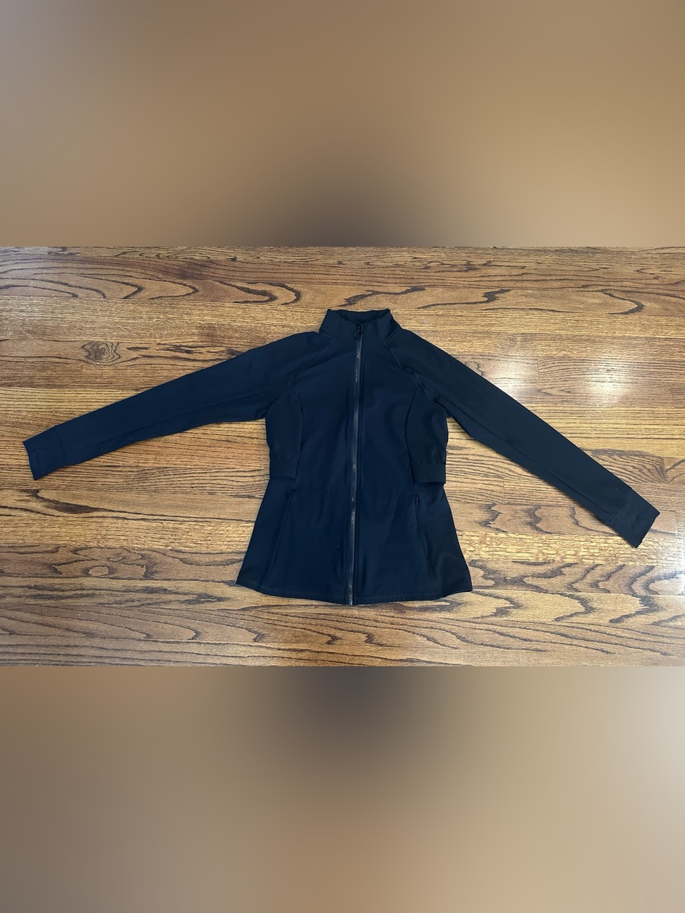 Fabletics Women's Black Trinity Athletic Performance Zip-Up Jacket